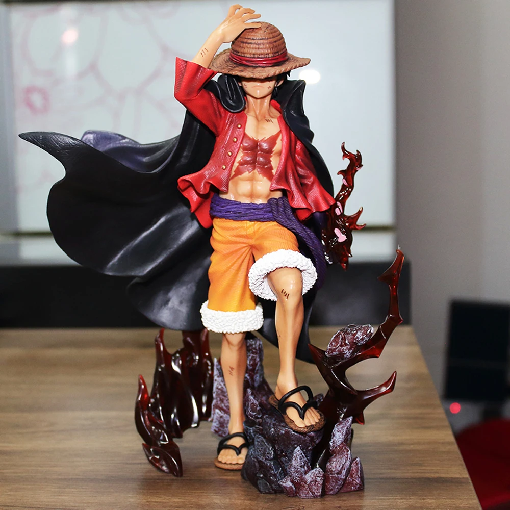 

Оригинальная фигурка Луффи из аниме GK One Piece, 25 см, красная фигурка Yonko, украшения из красных волос, Коллекционная модель, куклы, игрушка для подарка
