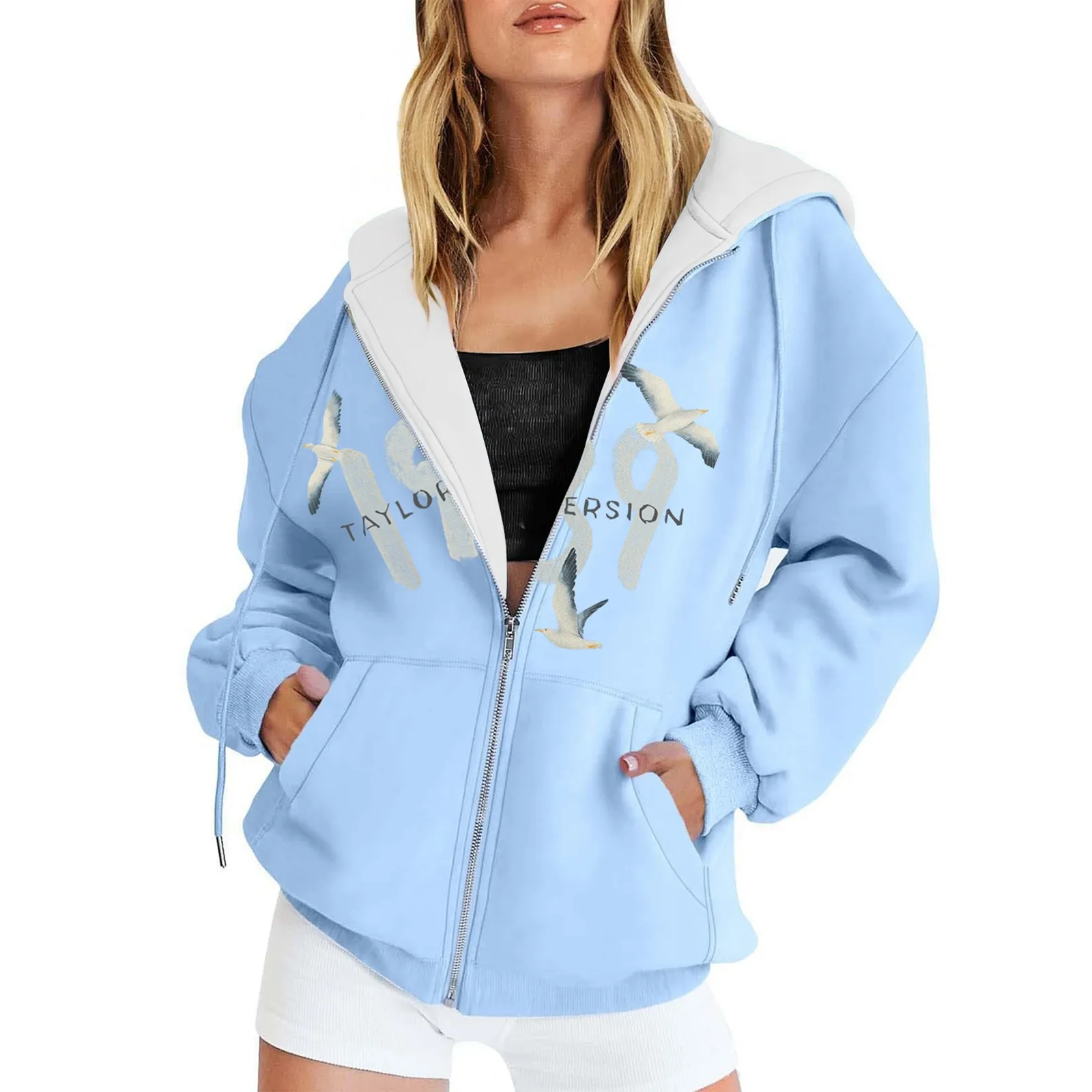 

2023 New Taylor The Eras Tour World Tour Printed Zipper Hoodies Sweatshirt Casual Tracksuit Men Women Oversizes Zipper Hoodie
