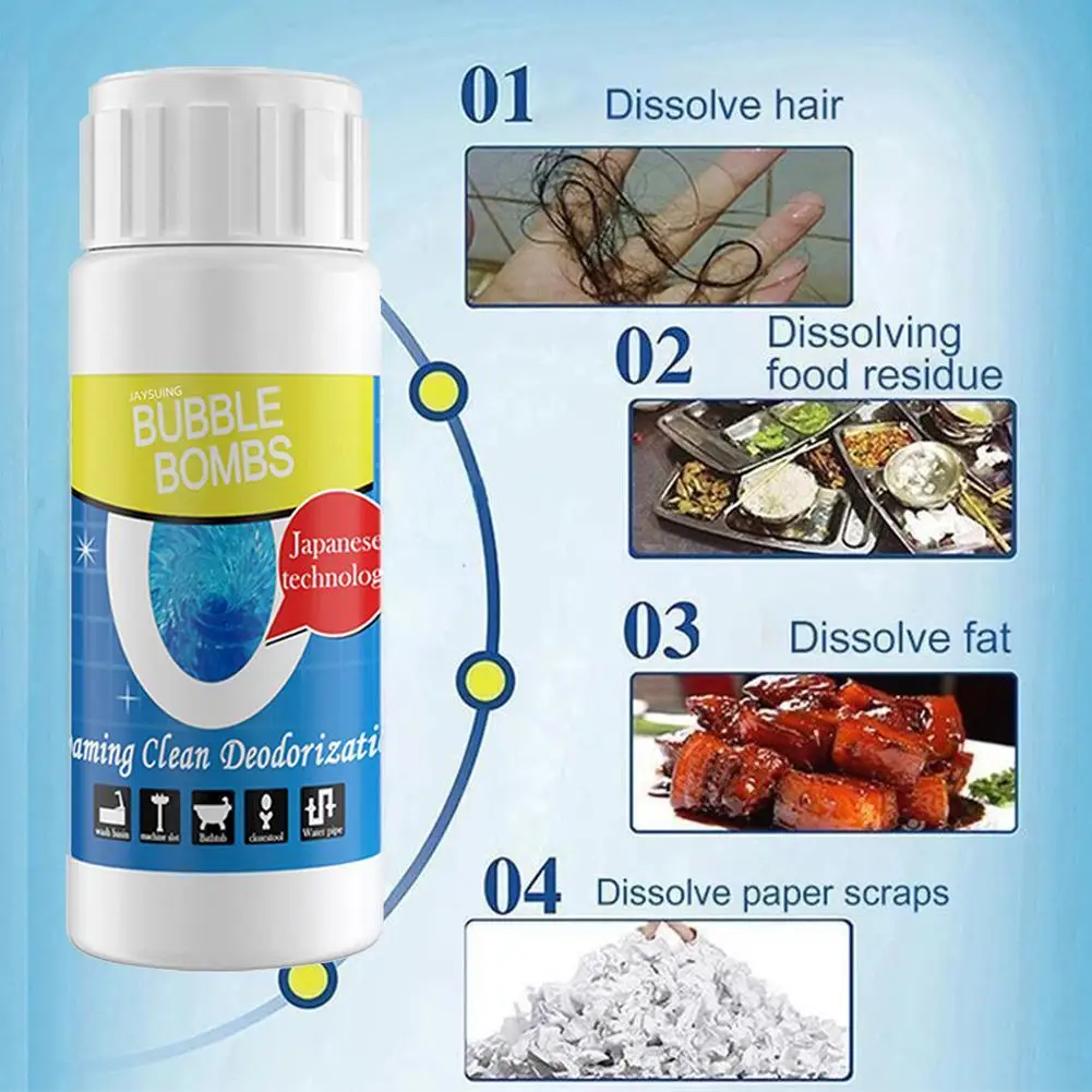 

100g Powerful Kitchen Pipe Dredging Agent Dredge Deodorant Sink Cleaner Toilet Fast Cleaning Sewer Drain Tools S3G6