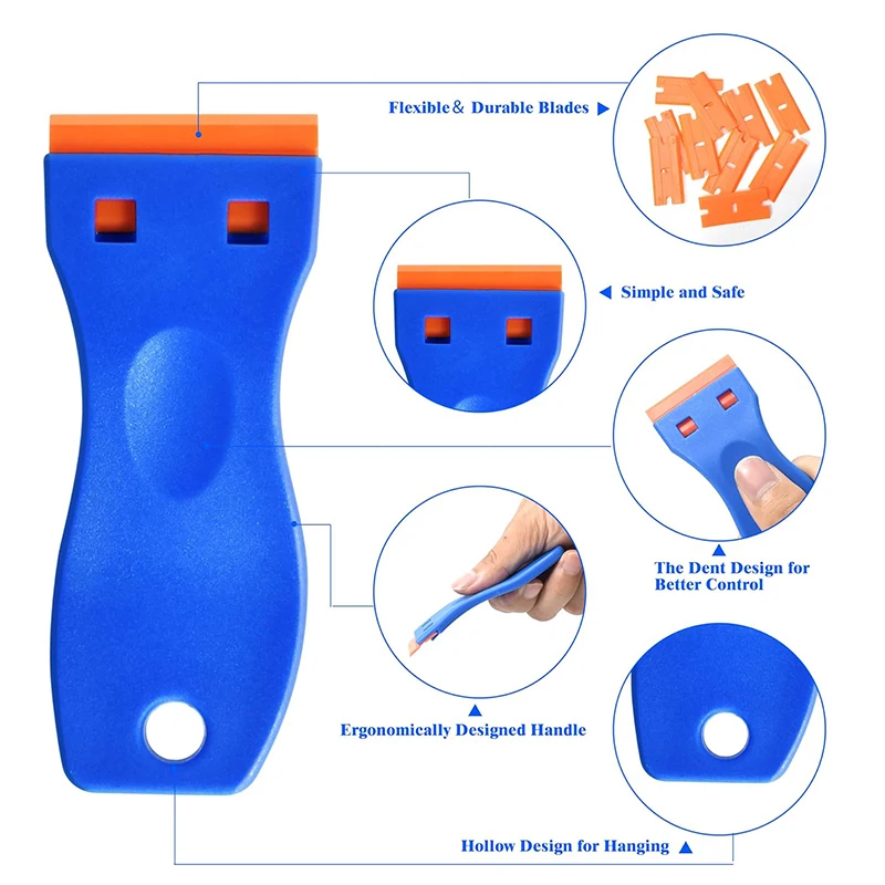 NeoWrap пластиковые скребки с лезвиями бритвы 2 шт. 20