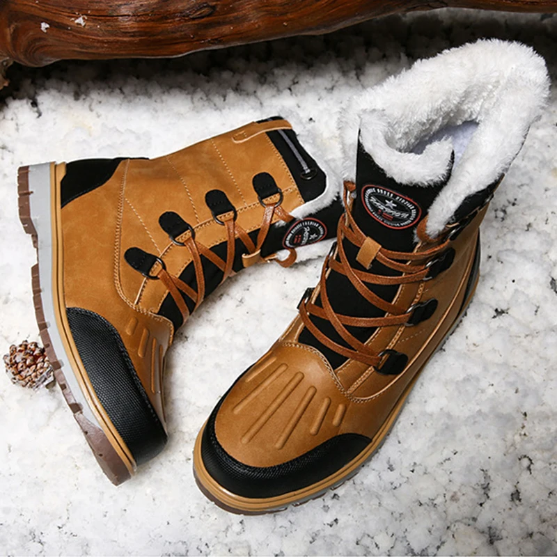 Новые зимние ботинки мужские уличные ботильоны в британском стиле с высоким