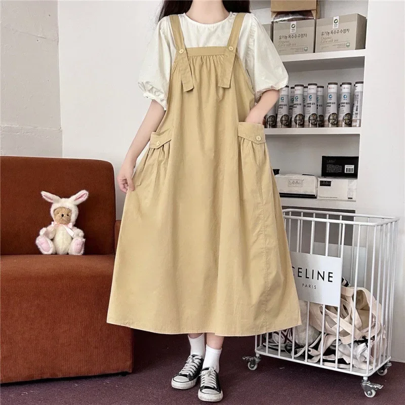 Летний комплект женского платья в консервативном стиле свободный крой