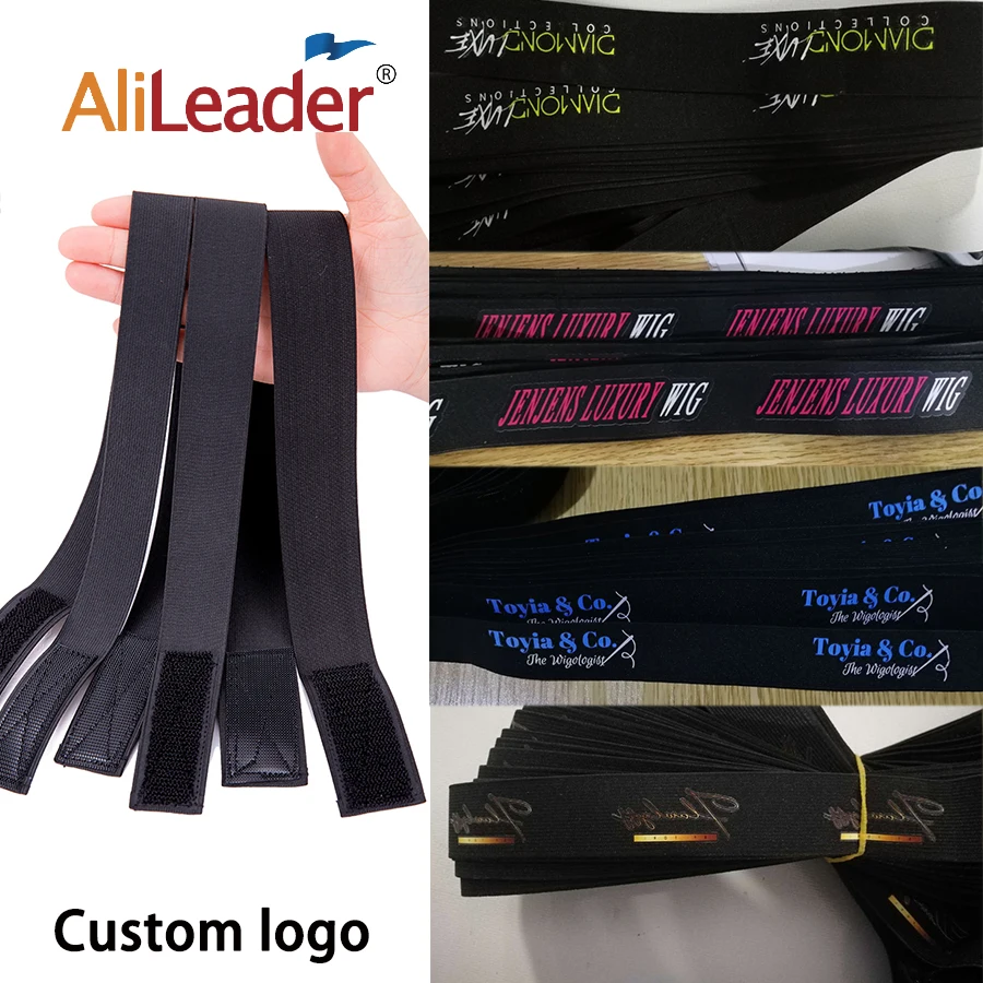 

10Pcs Free Customized Logo Elastic Band For Lace Frontal Mel Adjustable Wig Band Accessories Wig Melt Band For Lace Front Wigs