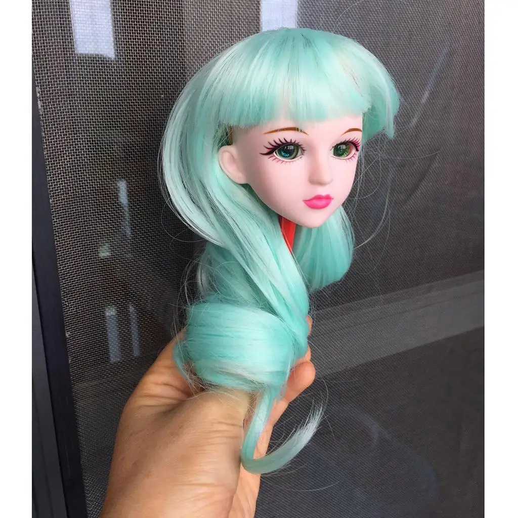 

Doll Wig Hairpiece Curly Hair for 1/4 Xinyan Dolls DIY Costume Making Supplies Green