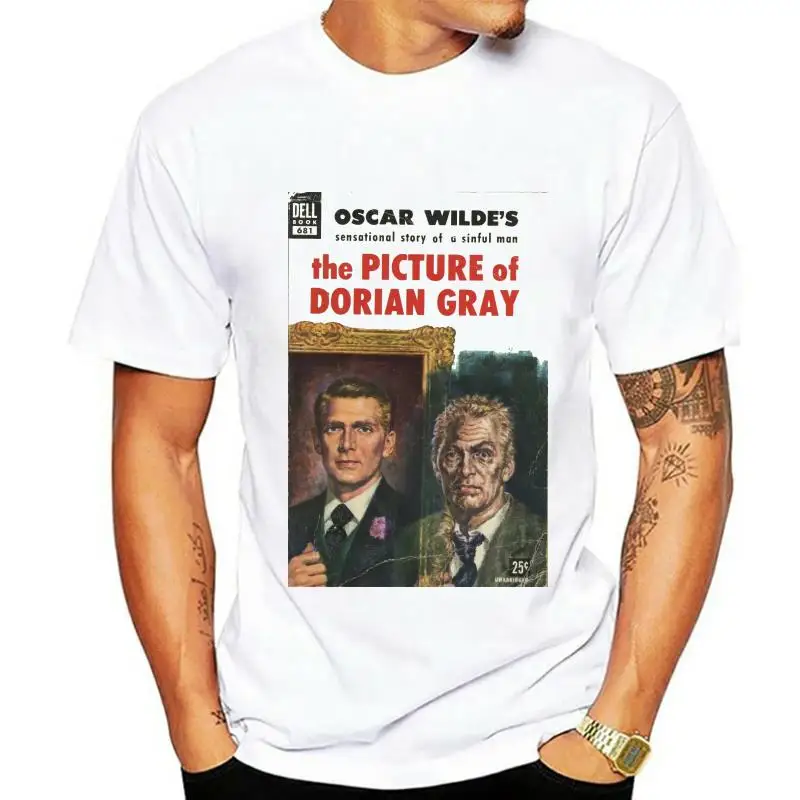 

Men t-shirt The Picture of Dorian Gray Oscar Wilde Vintage Book Cover tshirt Women t shirt