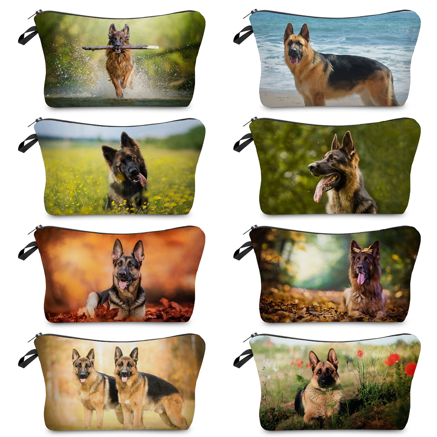 

Makeup Bag Mini Shepherd Dog Animal Printed Women's Cosmetic Bag Casual Beach Travel Organizer Outdoor Ladies Toiletry Kit