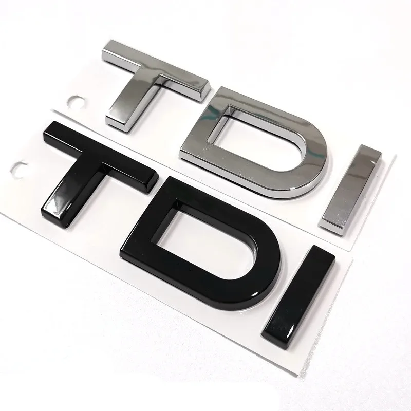 1X хромированный глянцевый черный ABS TDI наклейка с эмблемой на заднее стекло