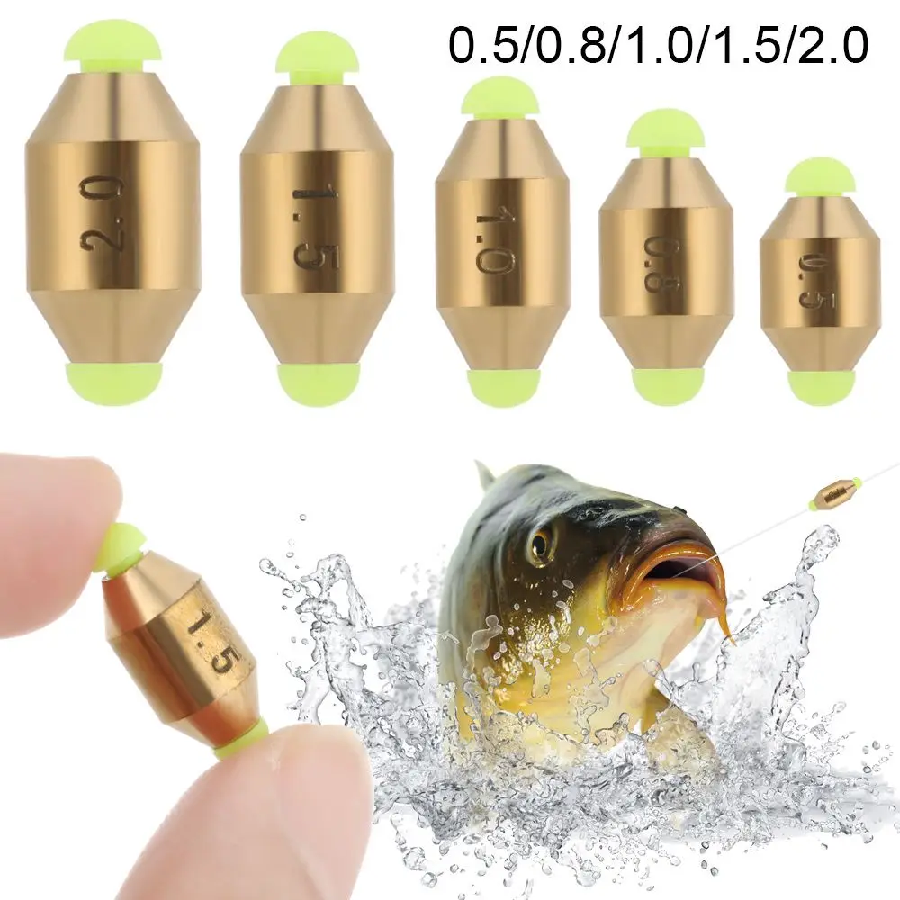 

2/3/4Pcs Durable Fishing Weight Sinkers Copper Alloy Slip Sinker Slotting Line Sinker Fishing Tackle Accessories Sliding Sinkers