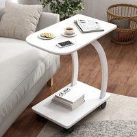 creative side table movable small coffee table with wheels mini sofa small side table bedroom bedside table bedside table