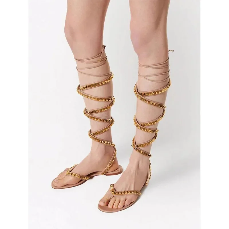 Сандалии женские на шнуровке