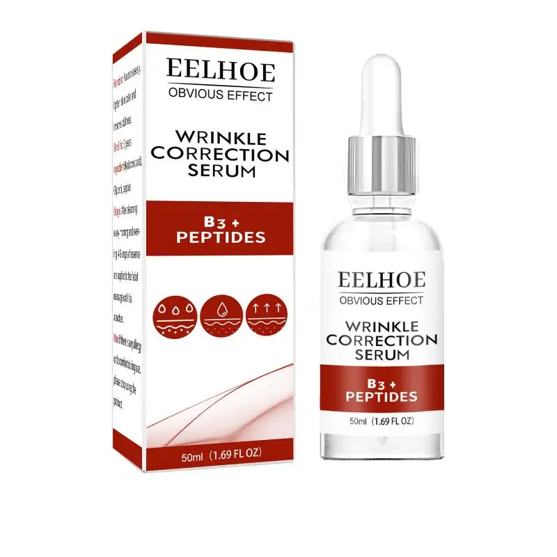 

EELHOE Collagen Peptide Face Serum Anti-Aging Wrinkle Fade Fine Lines Essence Hyaluronic Acid Moisturizing Tighten Skin Essence