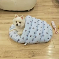 sleeping nest for dogs large slippers cave cat bed for winter warmth pet sleeping medium small animal accessories house indoor