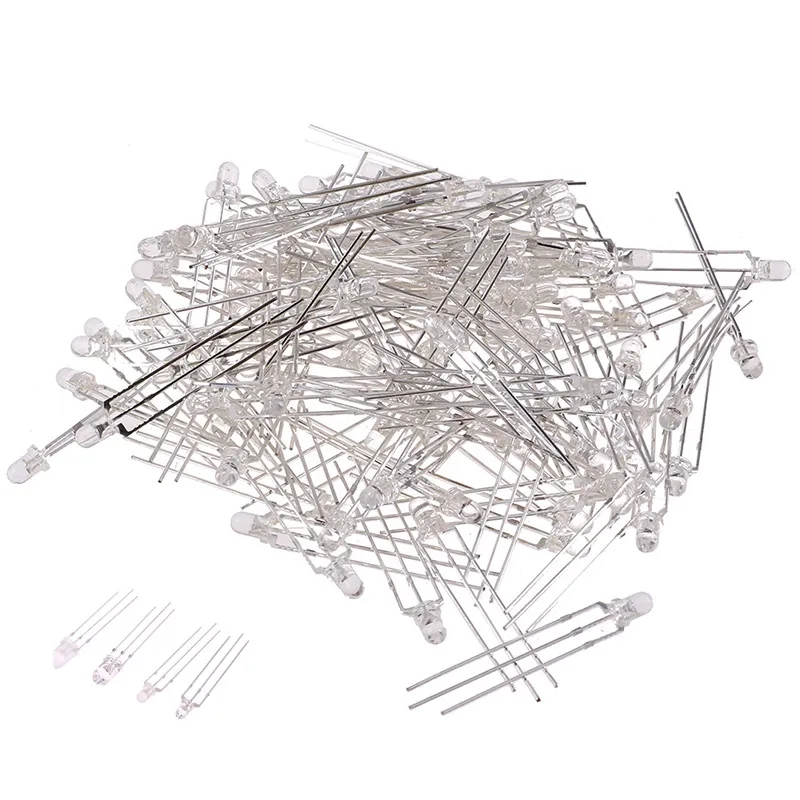 

100PCS 3/5mm 3-Pin Dual Bi-Color Diffused Common Cathode/anode LED Diode LIGHT