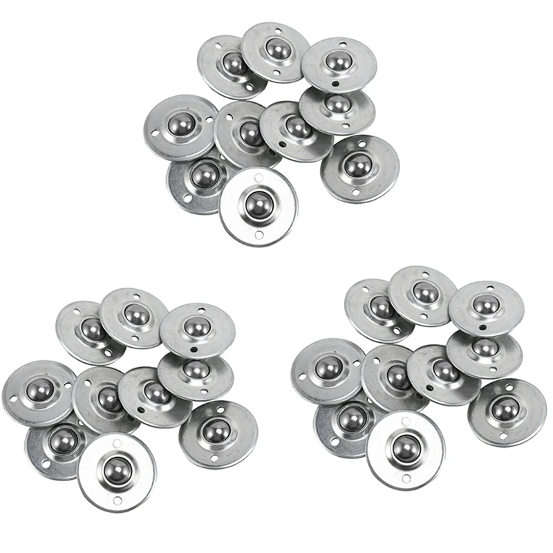 

30Pcs CY-16B 5/8-Inch Bearing Steel Roller Ball Flange Conveyor Transfer Unit