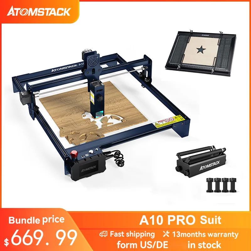 

ATOMSTACK A10 Pro Laser Engraving Machine 50W Dual-Laser Metal Engraving Acrylic Wood Cutting CNC Router 3D Printer Engraver