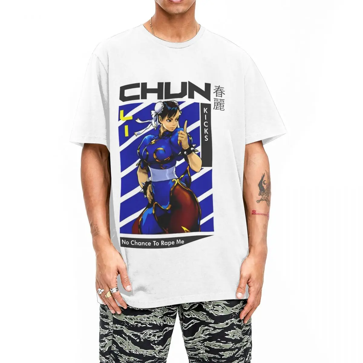 Футболка мужская хлопковая с коротким рукавом и круглым вырезом