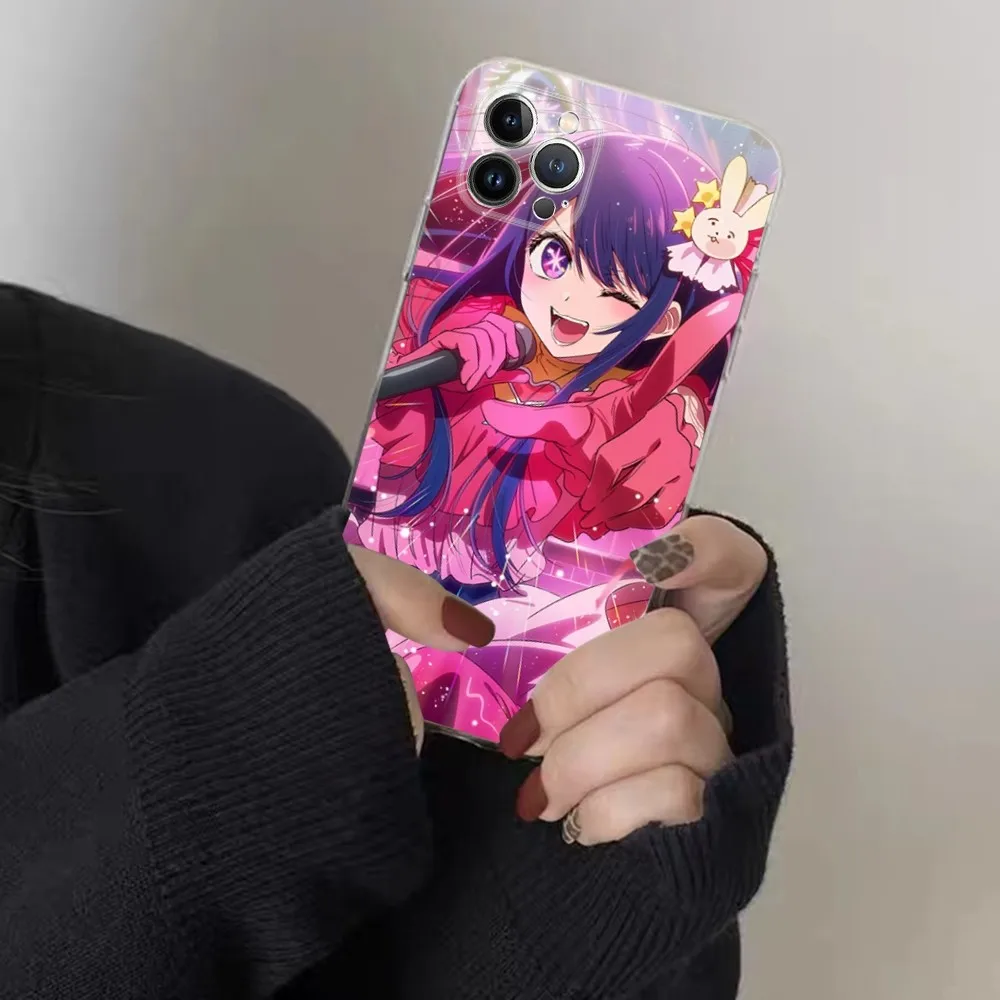 Oshi No Ko Anime Phone Case For iPhone 13 14 Pro Max XS XR 12 11 Pro 13 Mini 6 7 8 Plus Clear Back Cover Capa