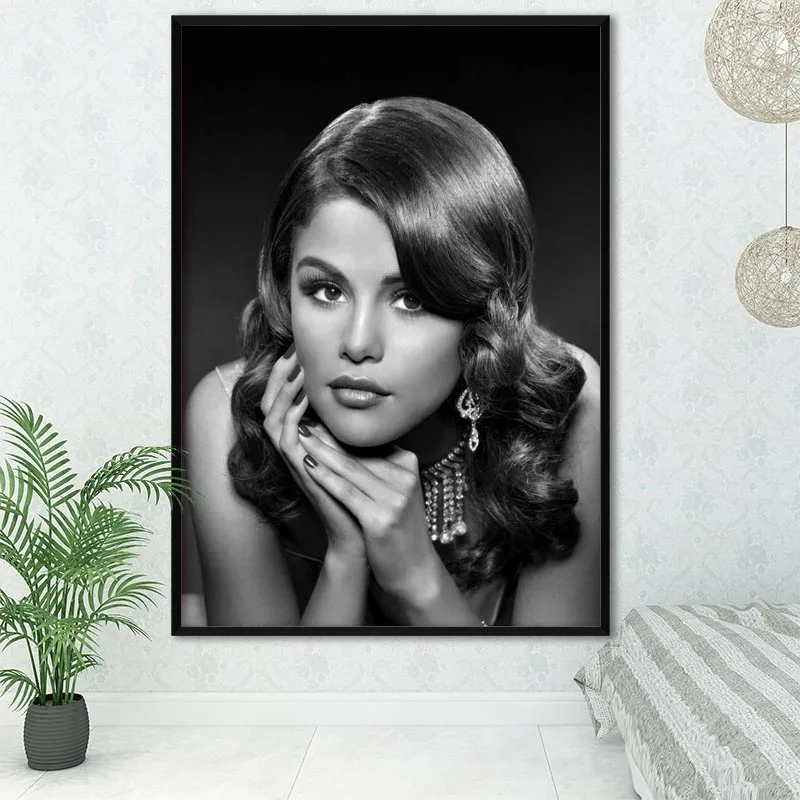 Холщовый постер Селена Гомез Настенный декор для гостиной |
