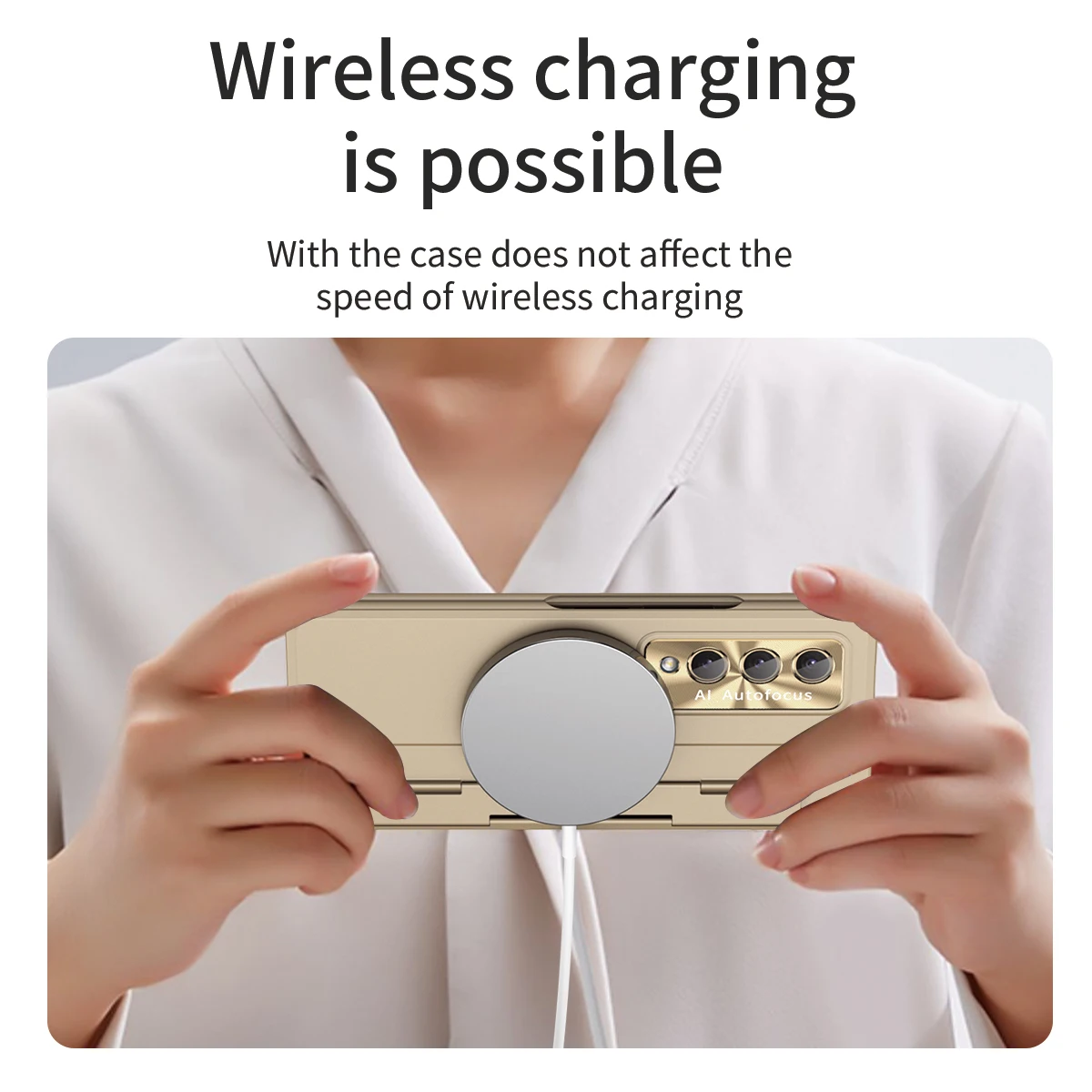 Magnetic Wireless Charging Case For Samsung Galaxy Z Fold 3 4 5G Matel Lens Protection With Screen Glass Film Cover For Fold 4