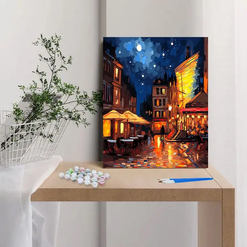 Набор для рисования по номерам на холсте пейзаж ручная роспись