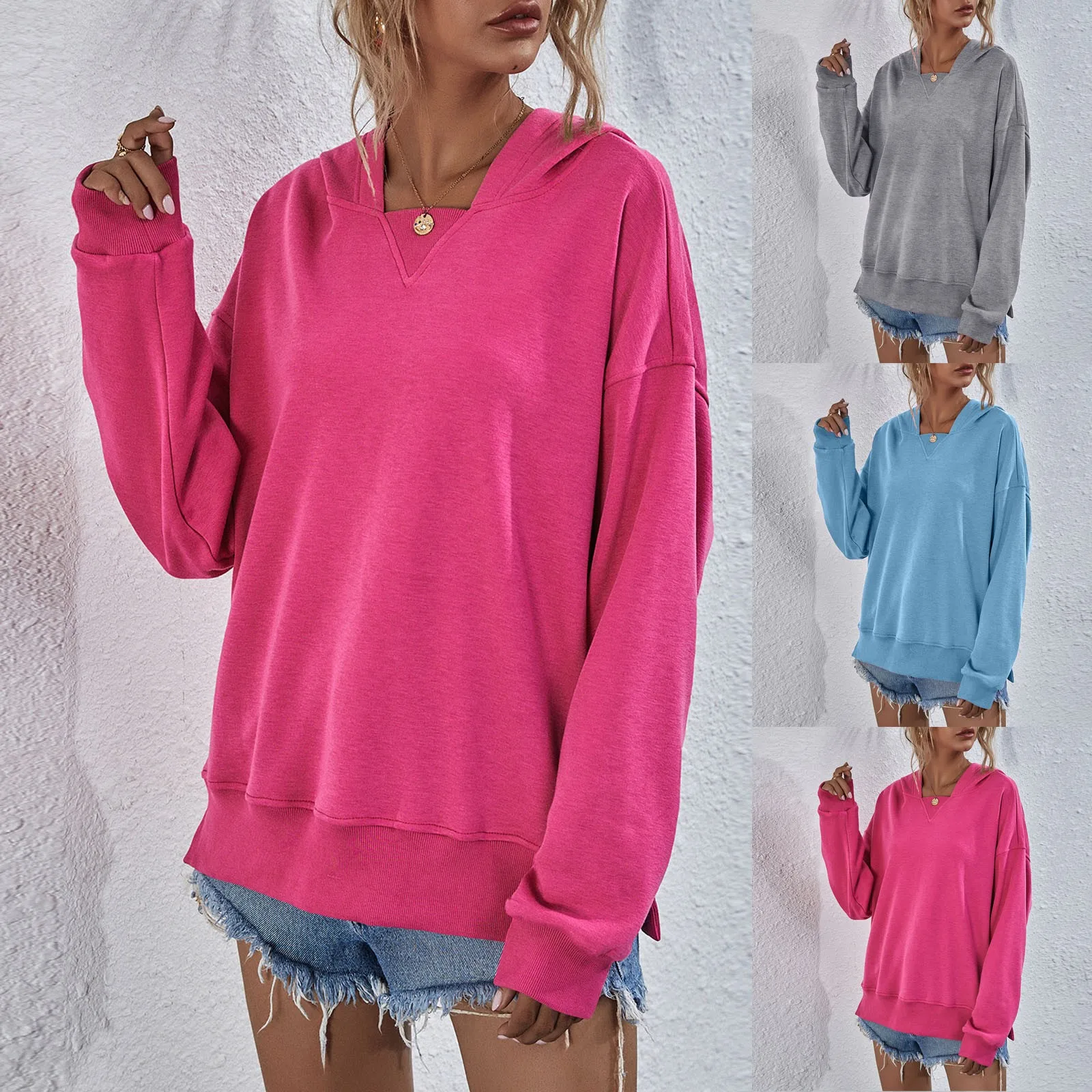 

Harajuku Oversized Dropped Shoulder Hoodies Autumn Winter Loose Thermal Lined Hooded Sweatshirt Thicken Warm Korean Streetwear