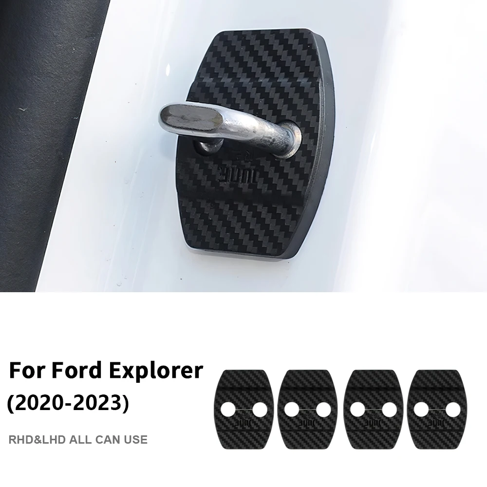 

4 шт./компл. модернизированная прочная крышка защелки замка двери автомобиля ABS для Ford Explorer 2020 2021 2022 2023 гибкая защита замка двери автомобиля