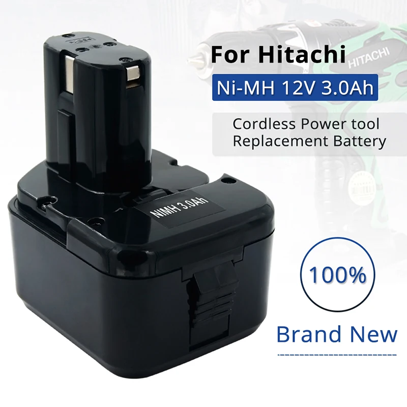 Фото Аккумулятор Ni-MH 12В 3.0Ач для электроинструментов Hitachi серий DS/FWH/WR (EB1212S, EB1214L, EB1226HL, EB1230HL) №2