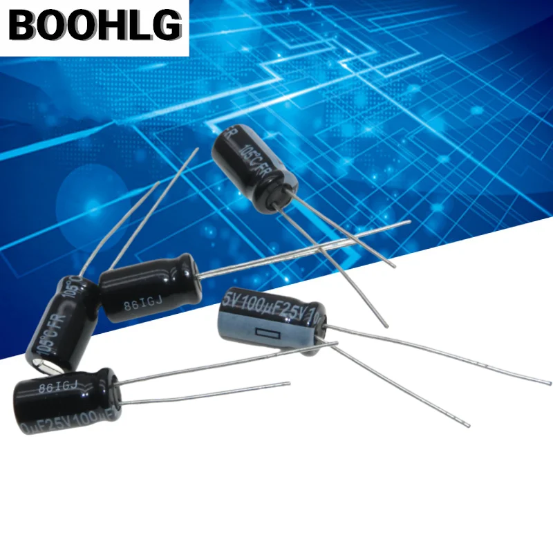 Электролитический конденсатор Panasonic 100 мкФ 25 в