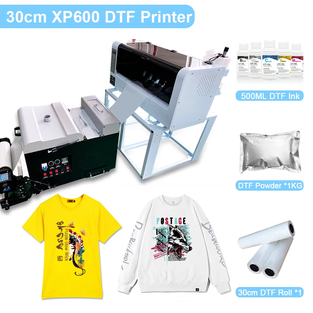 

A3 DTF Printer with Powder Shaking Machine A3 DTF Film Roll Printer For PET Film DTF Ink Print and Transfer DTF T shirt Printers