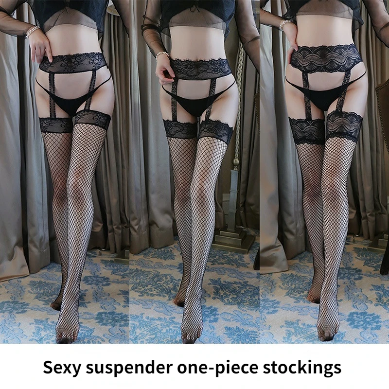 

Sexy Silk Stockings Sexy Lace Suspender All In One Socks Hot No-take Pantyhose Stockings Combination Outfit Sexy Lace Suspender