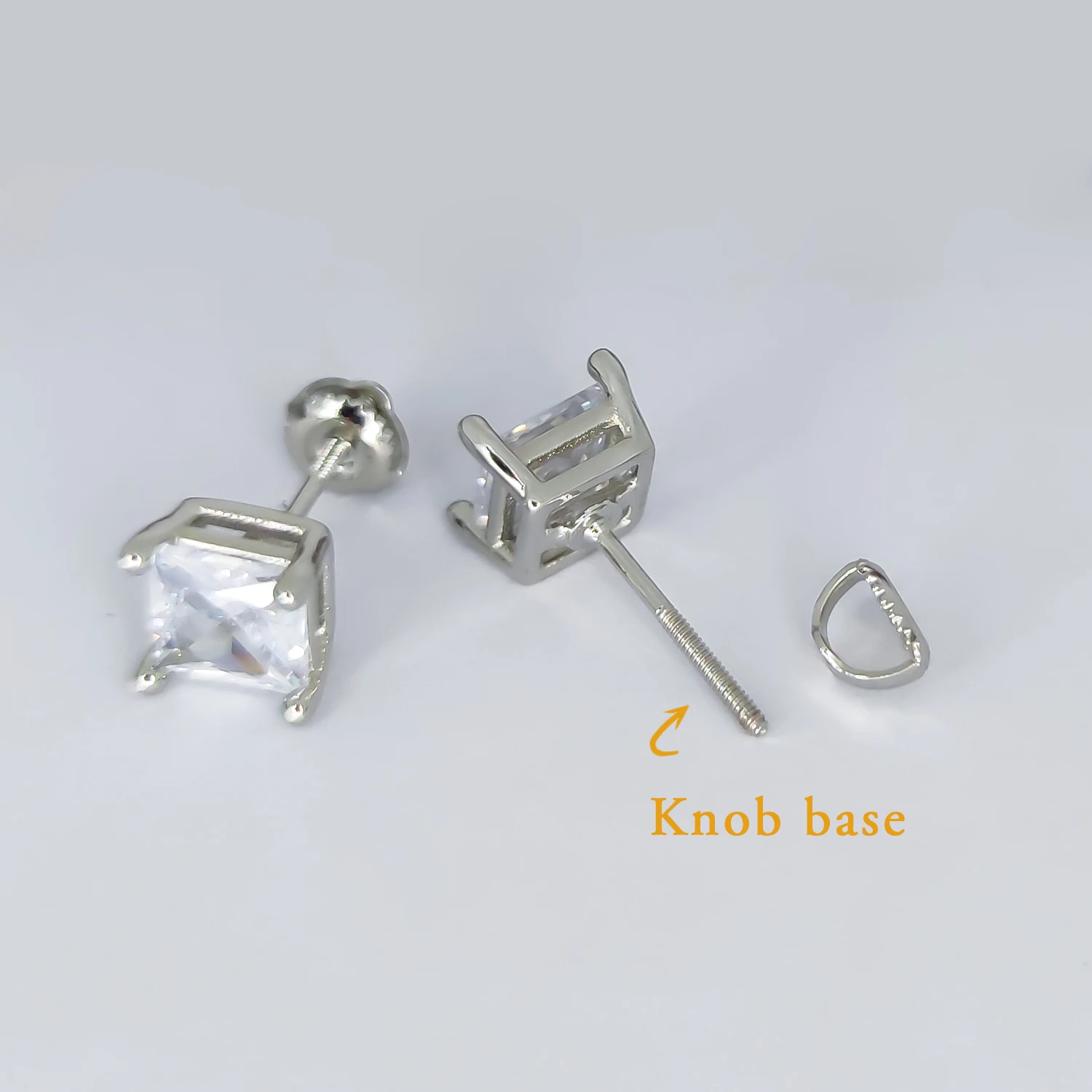 Женские и мужские серьги-гвоздики HESHI элегантные квадратные круглые