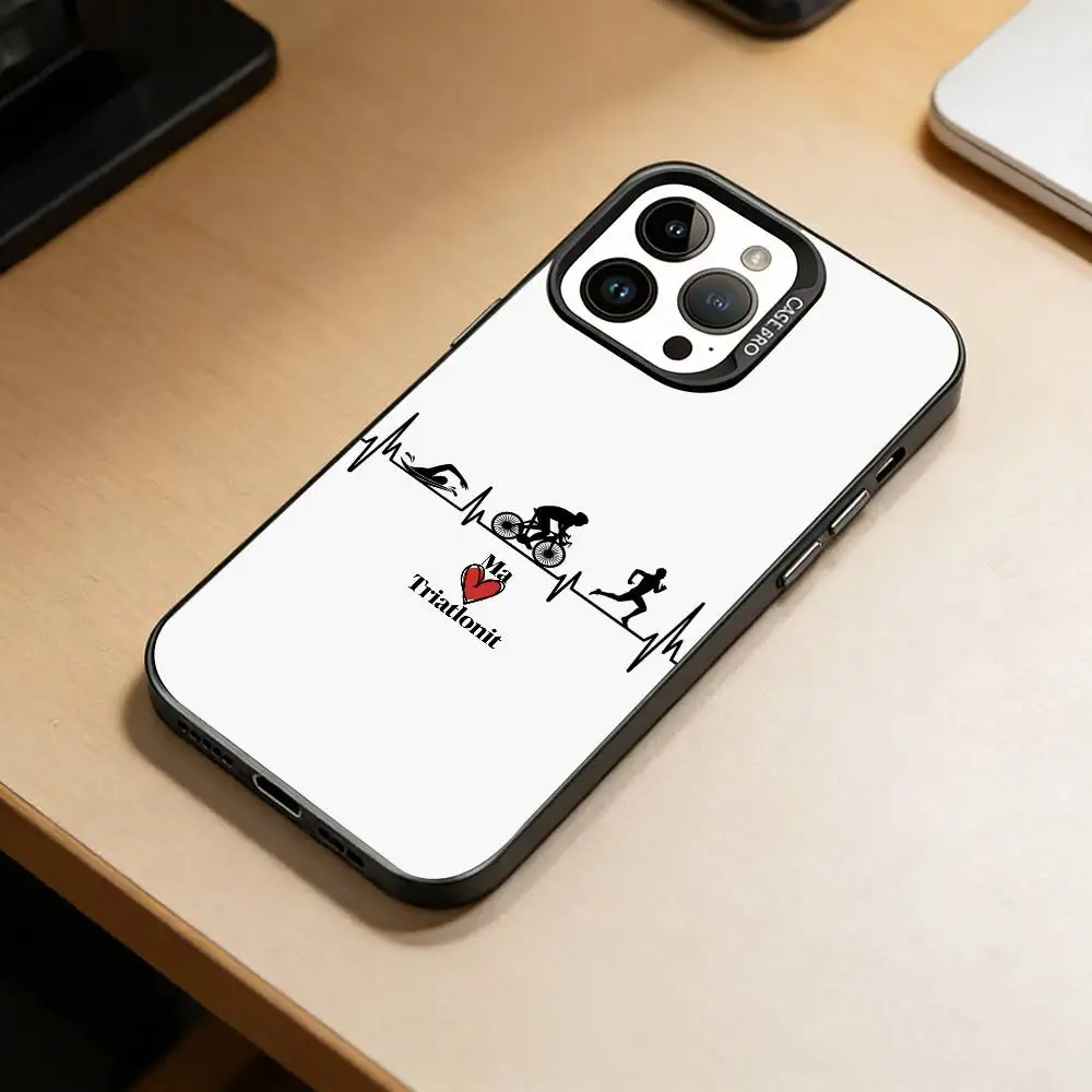 Фото Чехол для телефона Triathlon Swim Bike Run Tri Life для iPhone 17, 16, 15, 14, 13, 12, 11 Plus, Pro Max, XS, цветной, с серебряным покрытием внутри №3