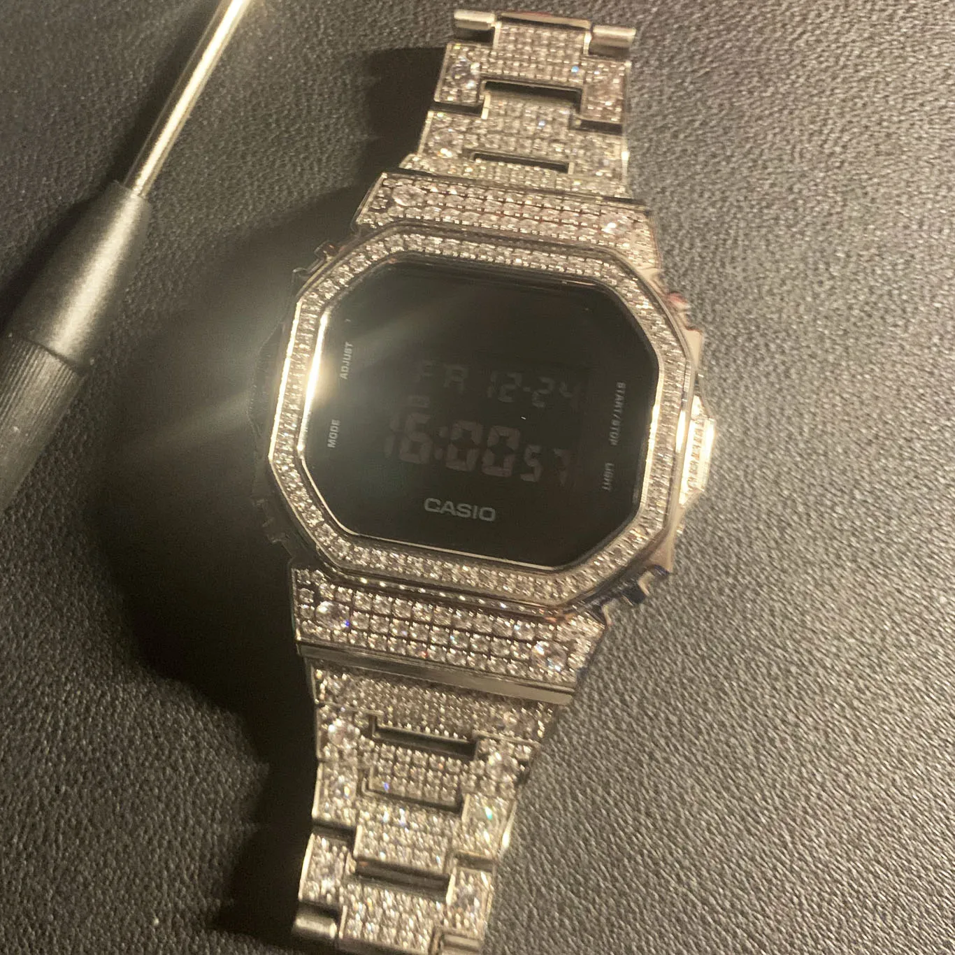 

Diamond Steel Watch Bezel Strap for Casio G Shock DW5600 GW5000 GLX5600 GW-M5610 Watch Diamond Band Case