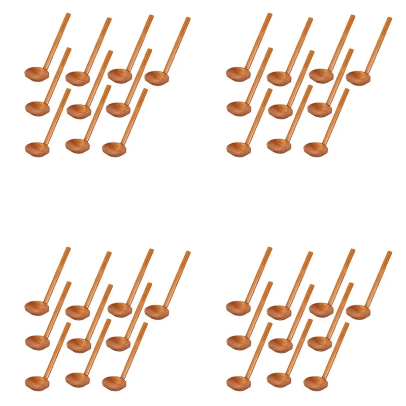 

Japanese 8.5 Inch Ramen Handcrafted Wooden Soup Spoon Wooden Utensils Set For Kitchen, Wooden Hot Pot Spoon 40 Pcs