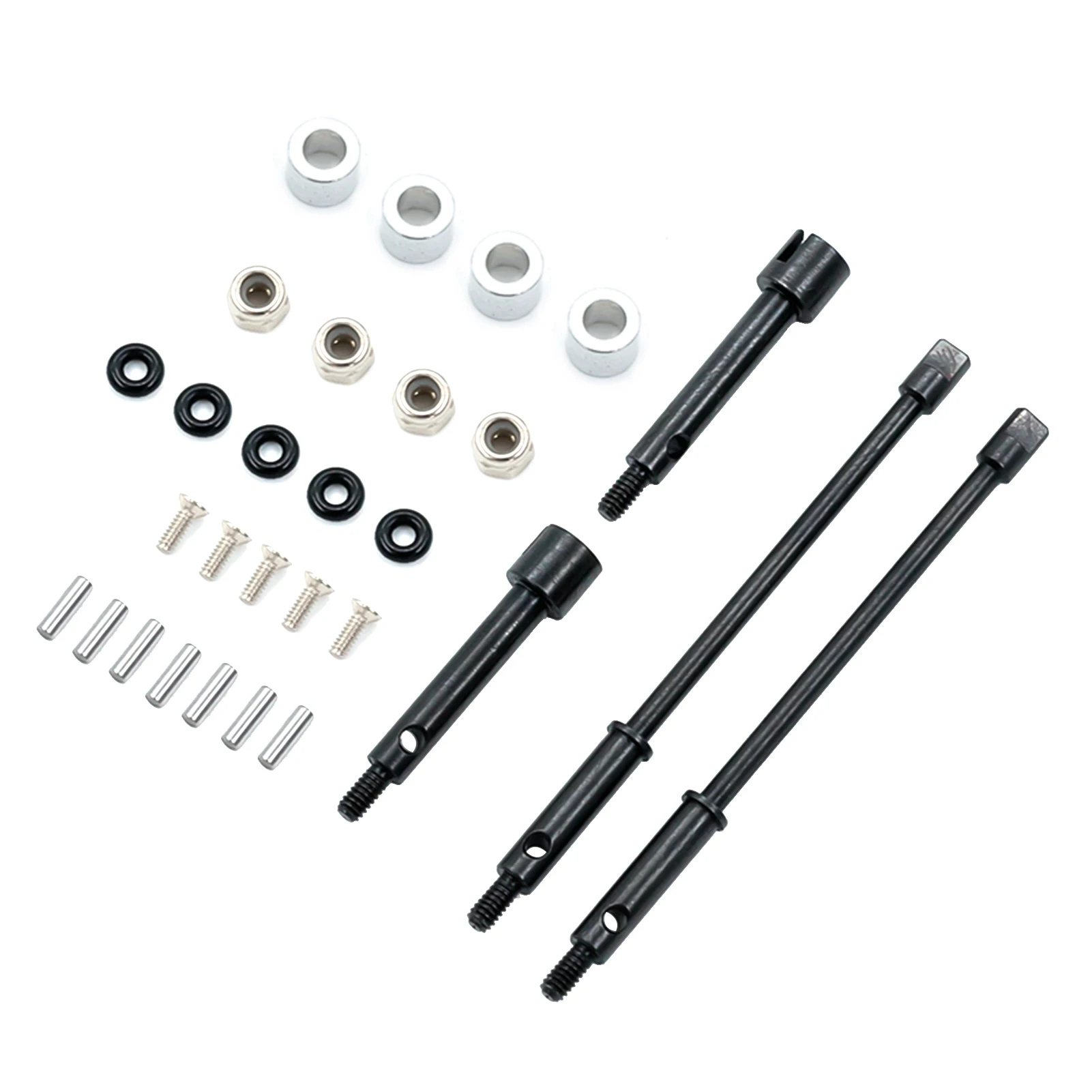 

Axle Set Universal Front Rear Joint Drive Shaft Rear Straight Shaft for 1/24 Axial SCX24 90081 AXI00005 C10 AXI00006 RC Car