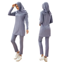 sports hijab muslim woman tracksuit active wear muslim sports wear clothing set islamic running active wear sets yoga outgoing