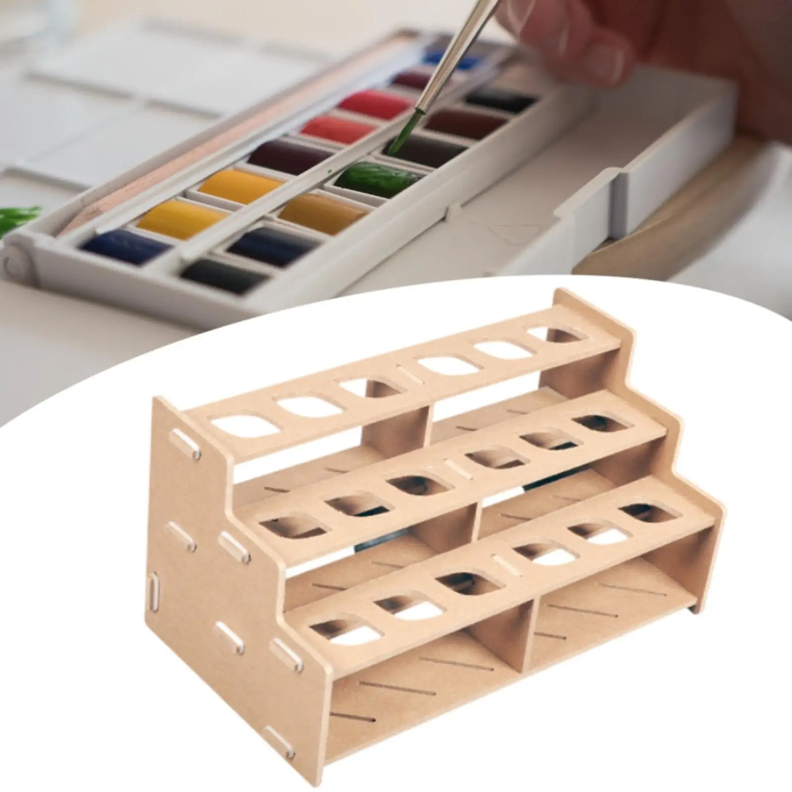 Деревянная стойка для хранения краски держатель кистей сделай сам стеллаж