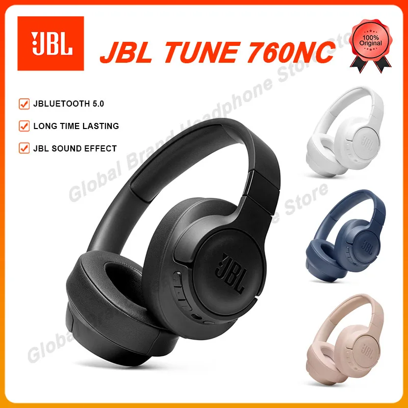 

Original JBL TUNE 760NC Wireless Bluetooth Headphones Noise Cancelling Pure Bass headset Gaming Sports headphone with Mic T760NC