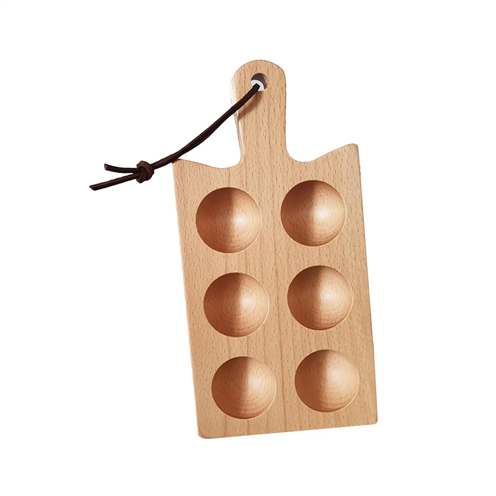 

Container Organizer Rack Double Row Portable Stackable Wood Egg Tray Storage