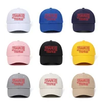 Wholesale Stranger Things Dustin Cotton100% Baseball Cap Hats Summer Black Dad Caps Men Adjustable Summer Shapback Golf Hat