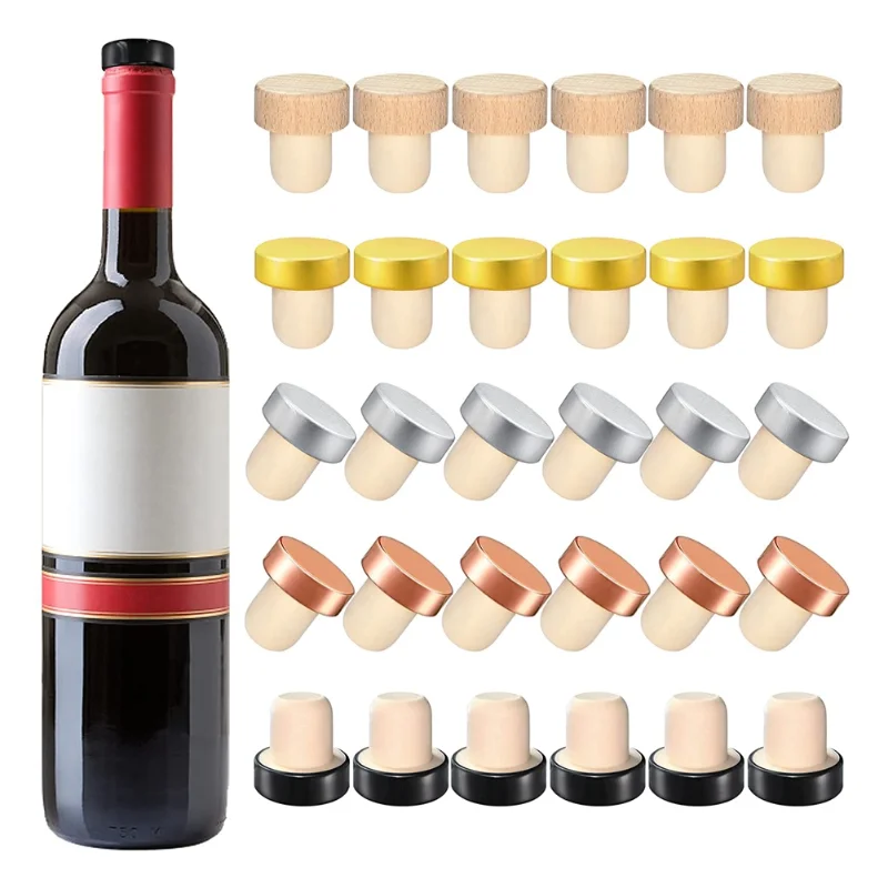 

T-shaped Stopper Cork Wine Stopper Bottle Stoppers Reusable Wine Bottle Stopper Sealing Plug Bottle Cap for Wine Beer Bottles