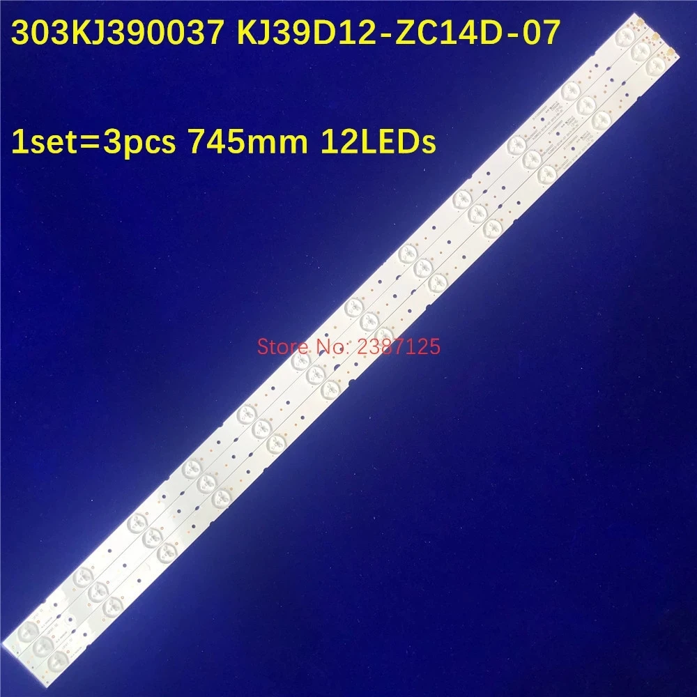 

3PCS LED Strip KJ39D12-ZC14F-07 KJ395D12-ZC21F-02 for JAMESON 39" TV KM0390L0AF46L JS-39100-ED TL401B T390HVN01.0 C40227FT2-LED