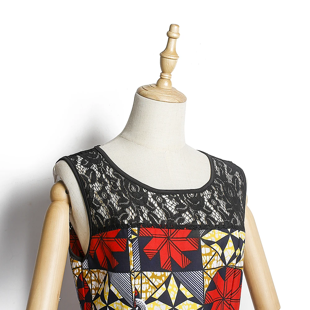 African Dresses For Women Traditional Dashiki Robe Africaine Femme Plus Size Lace Evening Party Dress Ankara Wax Robe Outfits