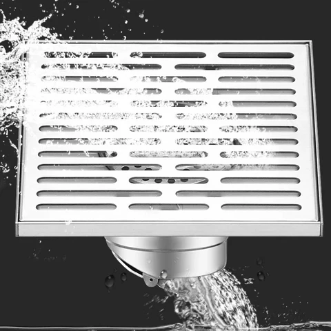 10/12 см дренажный трап из нержавеющей стали 304, большой диаметр с высоким потоком для сада, ванной комнаты, скрытый слив для пола с защитой от запаха