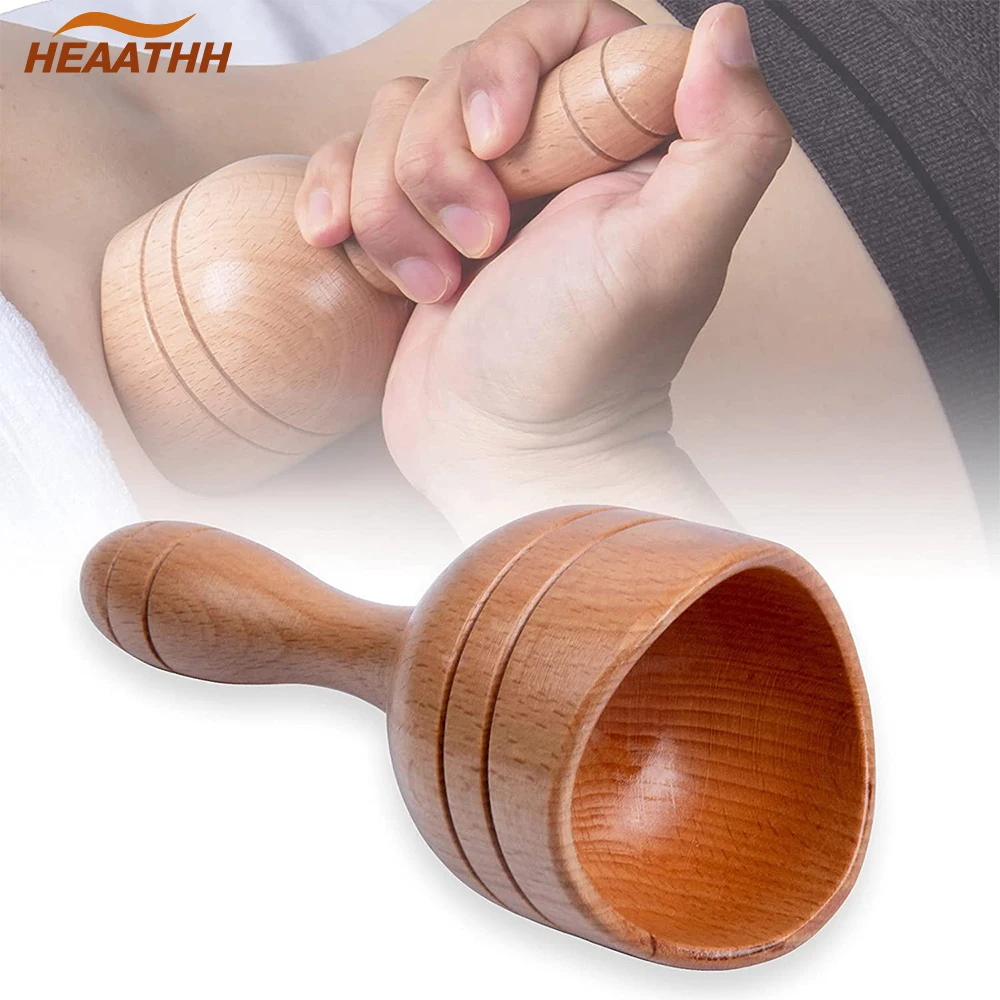 Wooden Swedish Massage Cup Manual Anti Cellulite Suction Cup Wood Therapy Lymphatic Drainage, Body Sculpting, Muscle Relaxation