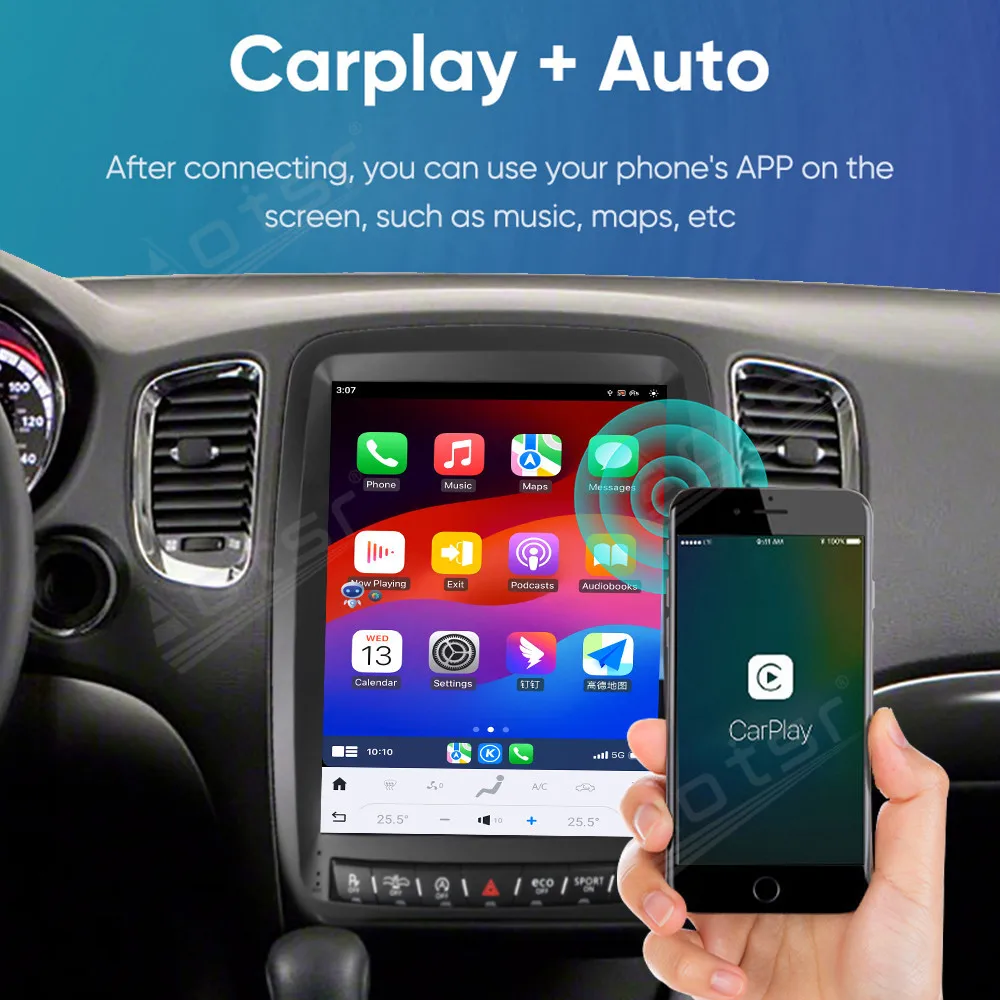 Беспроводной автомобильный радиоприемник CarPlay Andorid для Dodge Durango 2011-2020