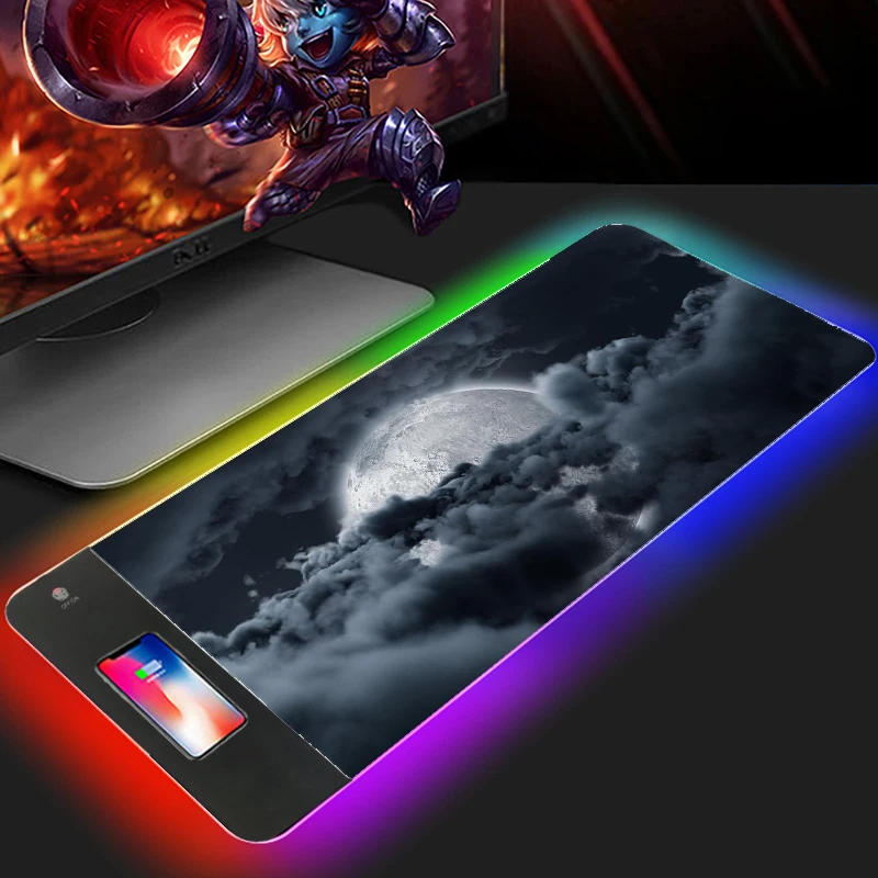 

Starry Planet large RYRA mouse pad RGB gamer computer pad gaming rubber non-slip desk pad personalized suspended keyboard pad