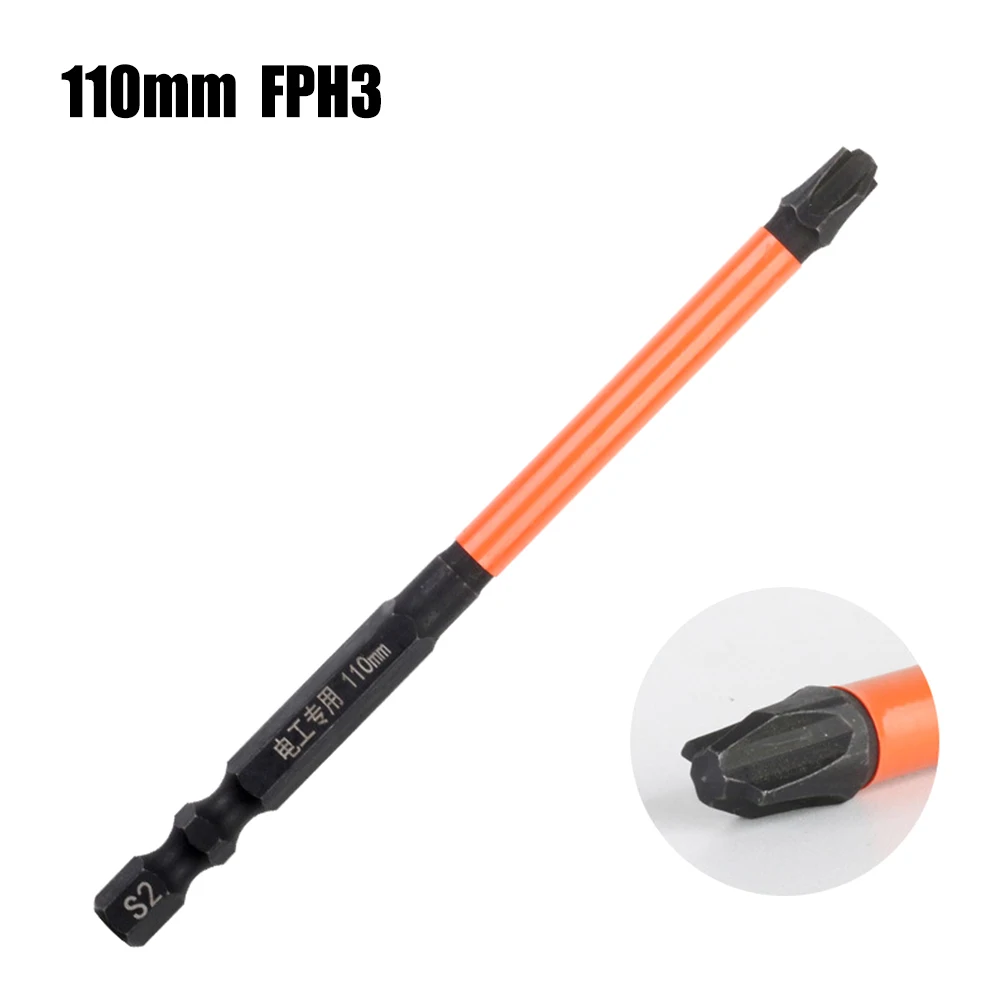 

3PCS 110mm Special Cross Screwdriver Bit Magnetic Electrician Screwdriver Electric Screwdriver For Socket Switch PH1 PH2 PH3