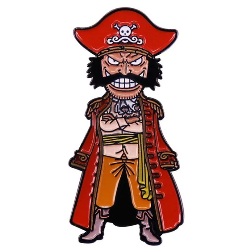 

Anime One Piece Gol D Roger Pins Brooch Badge Individual Creativity Backpack Decoration Alloy Material Model Collection Toy Gift