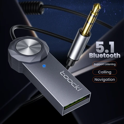 Toocki Bluetooth Адаптер 3,5 мм для авто